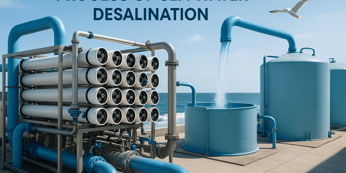 Process seawater desalination