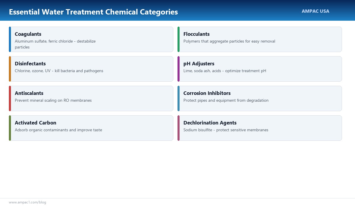 Essential Water Treatment Chemical Categories