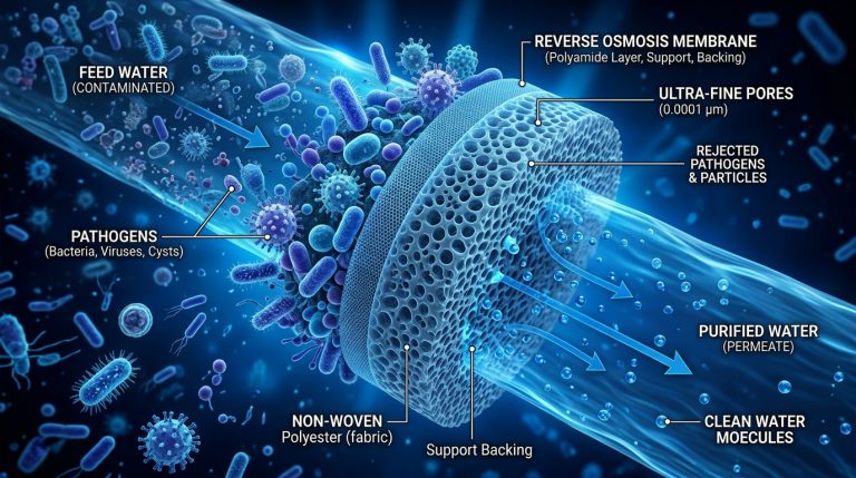 Real-Time Online Monitoring for Assessing Removal of Bacteria by Reverse Osmosis
