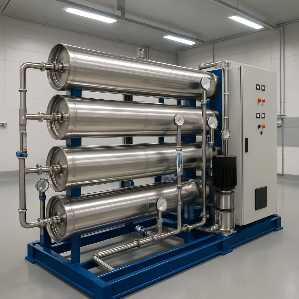 Industrial reverse osmosis system for microplastics removal in commercial facilities
