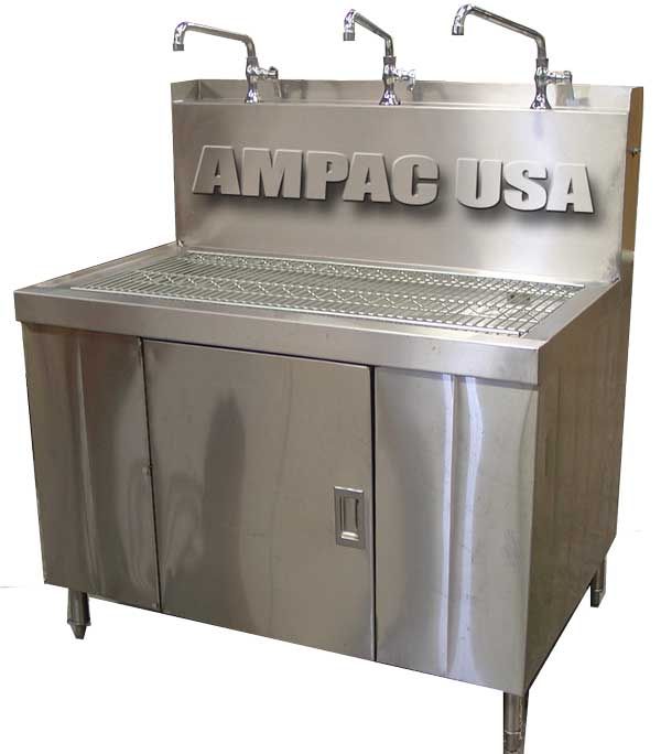 SS3-BWS AMPAC USA Water Store Bottle Filling Station with 3 Faucets