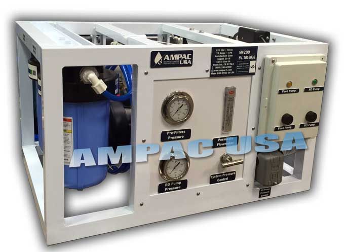 SW300 Seawater Desalination RO Watermaker, 300 GPD